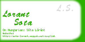 lorant sota business card